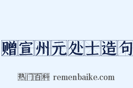 赠宣州元处士造句是什么意思的图片